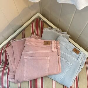 Lauren Ralph Lauren Pink and Light Blue Premier Straight Ankle Jeans 2 pairs